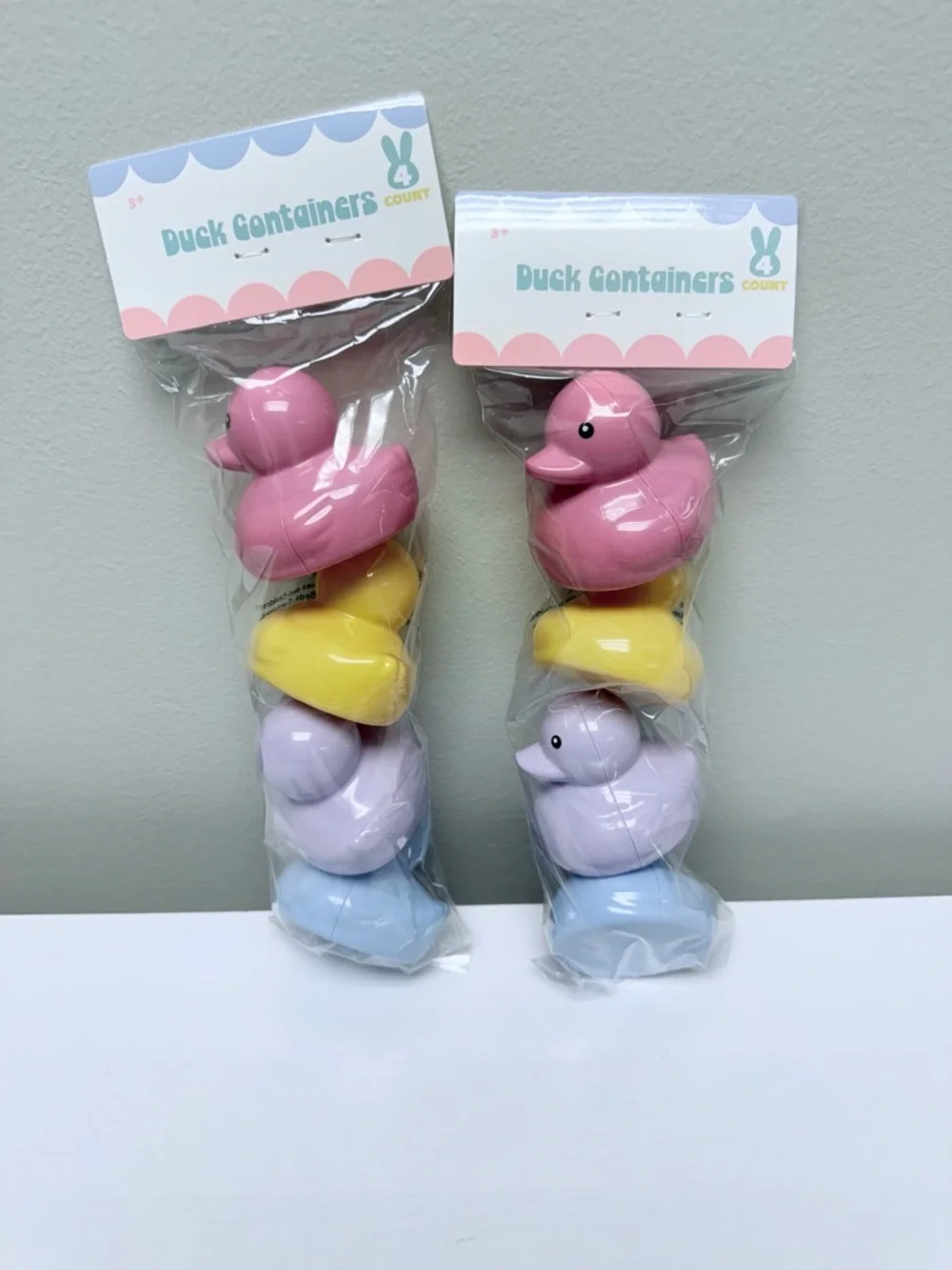 New Target Bullseye Playground Set of 8 Duck Shaped Pastel Containers